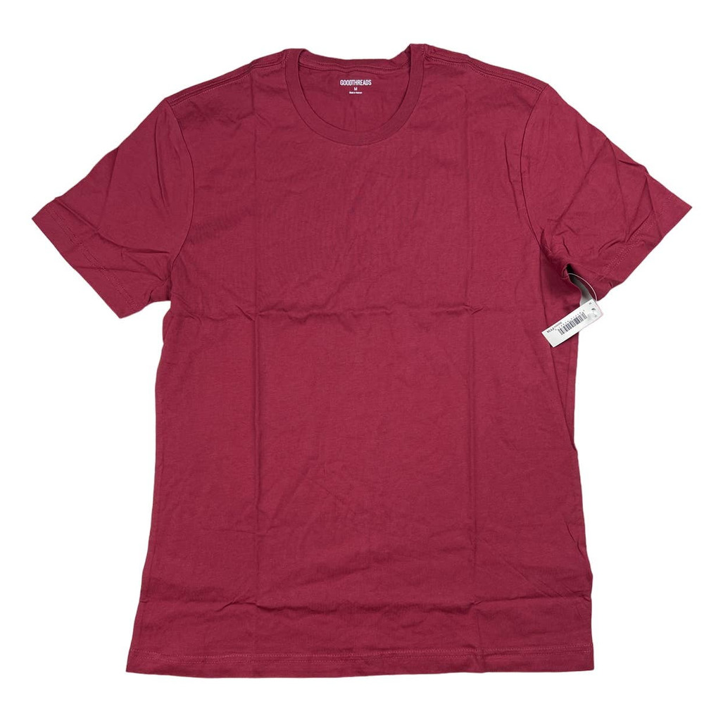 Goodthreads Men's Medium Red Slim Fit Short Sleeve T-Shirt Top Casual Tee
